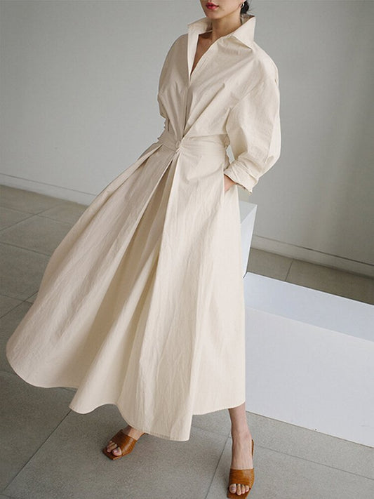 Mathilda | Elegant Shirt Kleid with Buttons