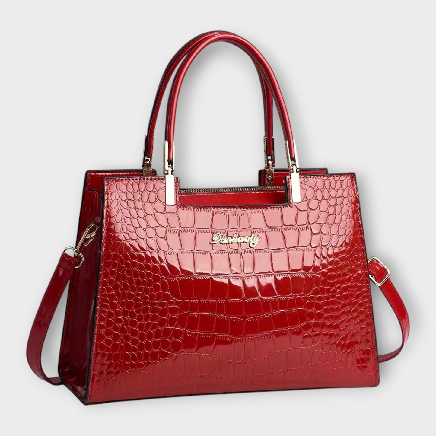 Maison Verdelle -  Shiny Crocodile Skin Pattern Handtasche