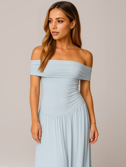 Susan | Timeless Elegant Off-Shoulder Maxi Kleid