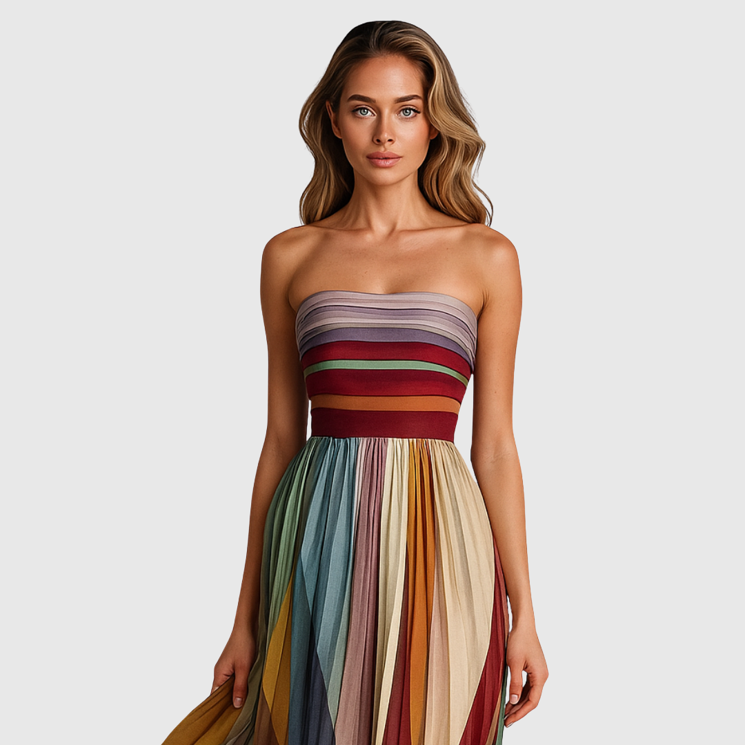 Lyra - Elegant Pleated Evening Kleid