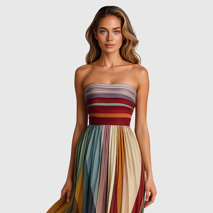 Lyra - Elegant Pleated Evening Kleid