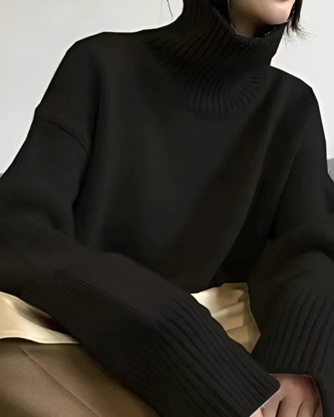 Judith | Damen Oversized Turtleneck Sweater