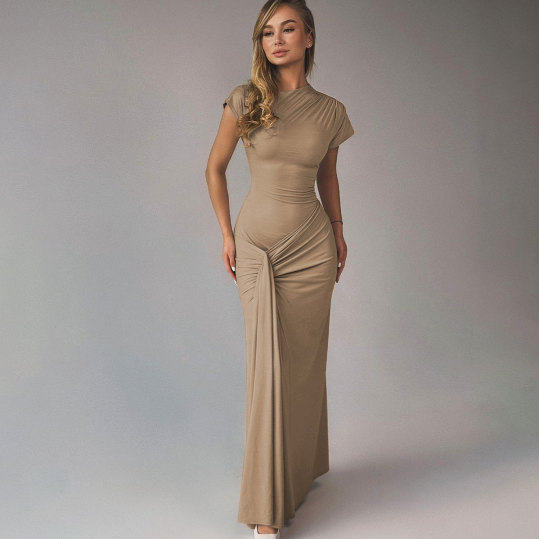 MIRIAM™ – Elegant Wrap Ruched Bodycon Formal Kleid
