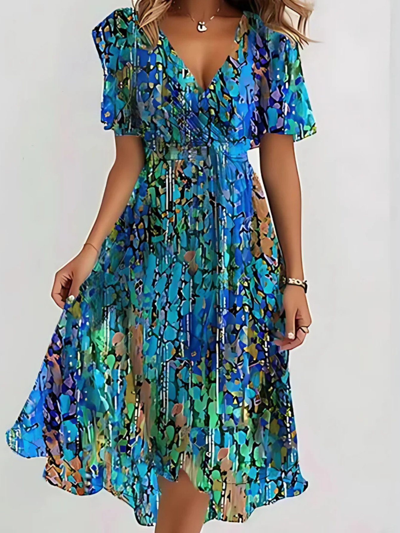 LAVINA™ – Vibrant Boho Midikleid