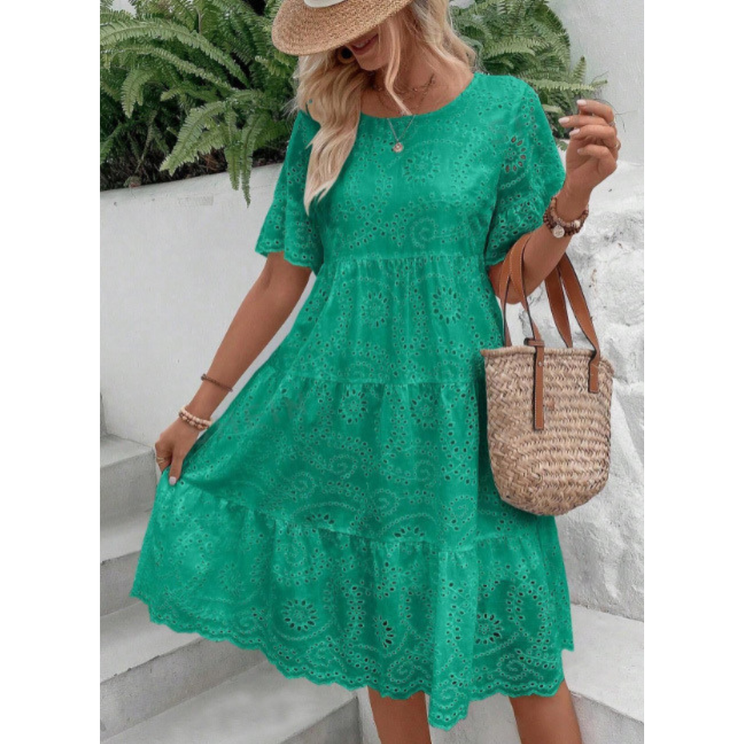 RAEMI™ – Elegant Round Neck Boho Summer Kleid