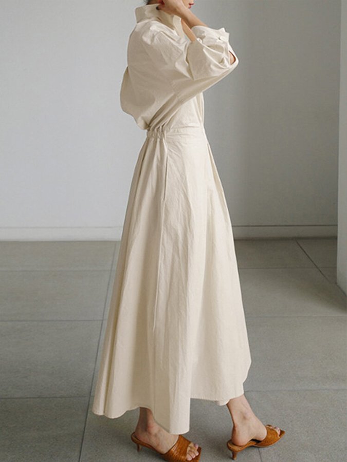 Mathilda | Elegant Shirt Kleid with Buttons