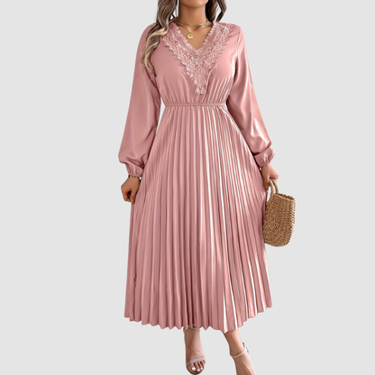 Rosalind Quinn | Lace V-Neck A-Line Kleid