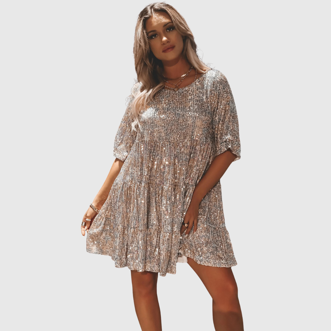 Fianna | Flowing Sequin Maxi Kleid