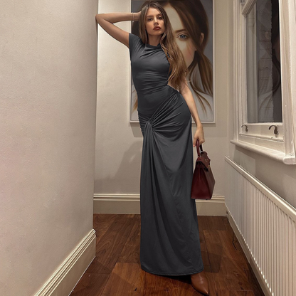 MIRIAM™ – Elegant Wrap Ruched Bodycon Formal Kleid