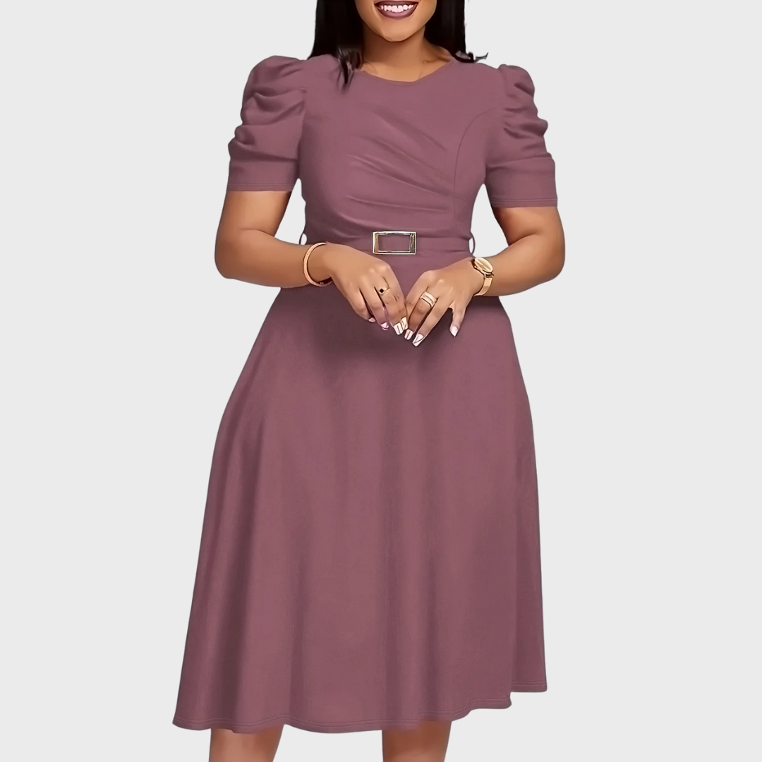 Harriet Bloom | Soft-Touch Ruched Midikleid
