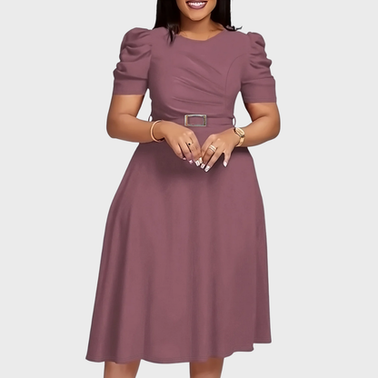 Harriet Bloom | Soft-Touch Ruched Midikleid