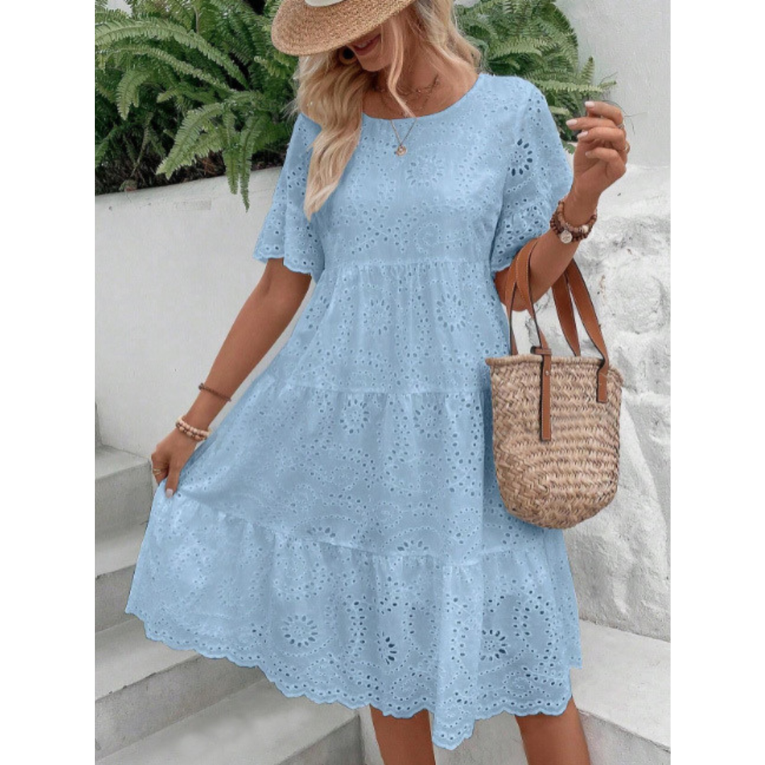 RAEMI™ – Elegant Round Neck Boho Summer Kleid