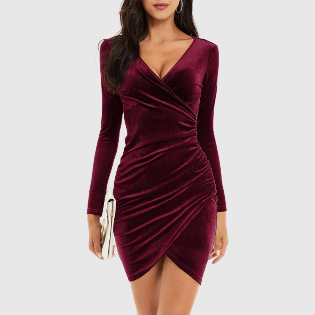 Sophia Quinn | Elegant Velvet Mini Kleid