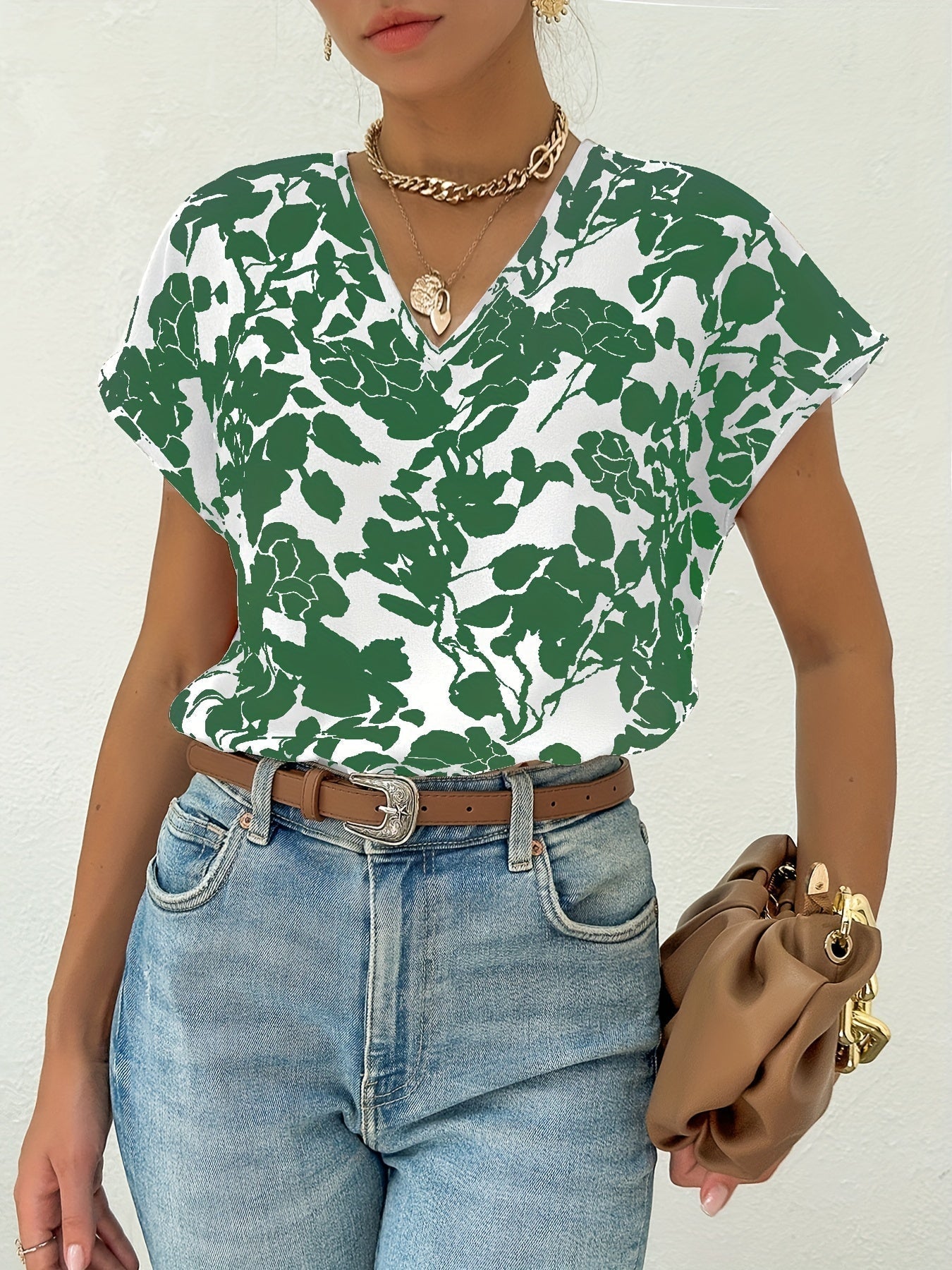 Ariel - Floral Print Summer Top for Damen
