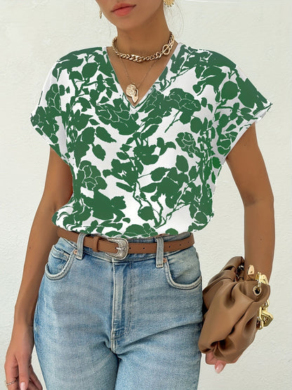 Ariel - Floral Print Summer Top for Damen