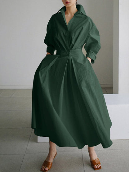 Mathilda | Elegant Shirt Kleid with Buttons