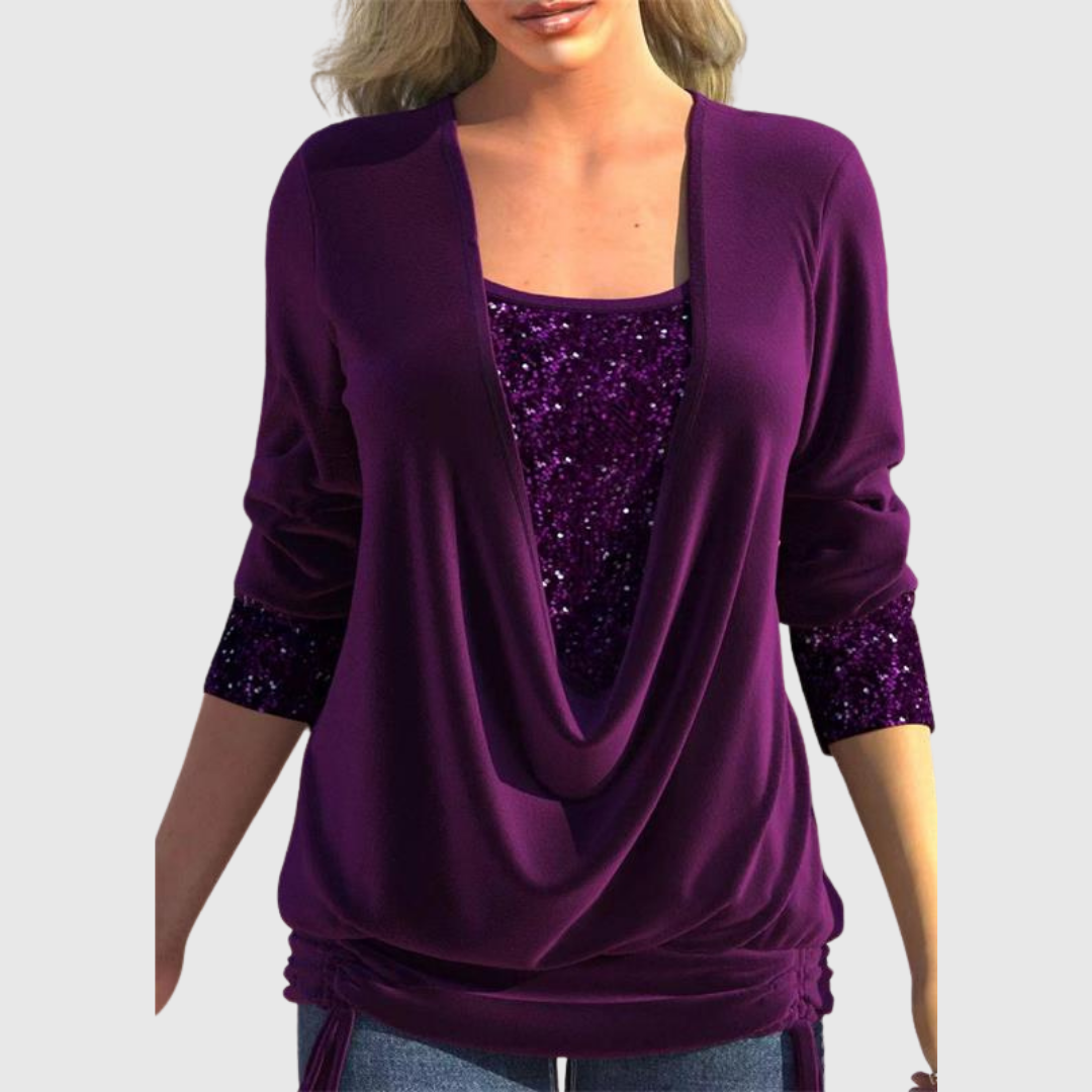 Odeline | Modern Sequin Layer Bluse