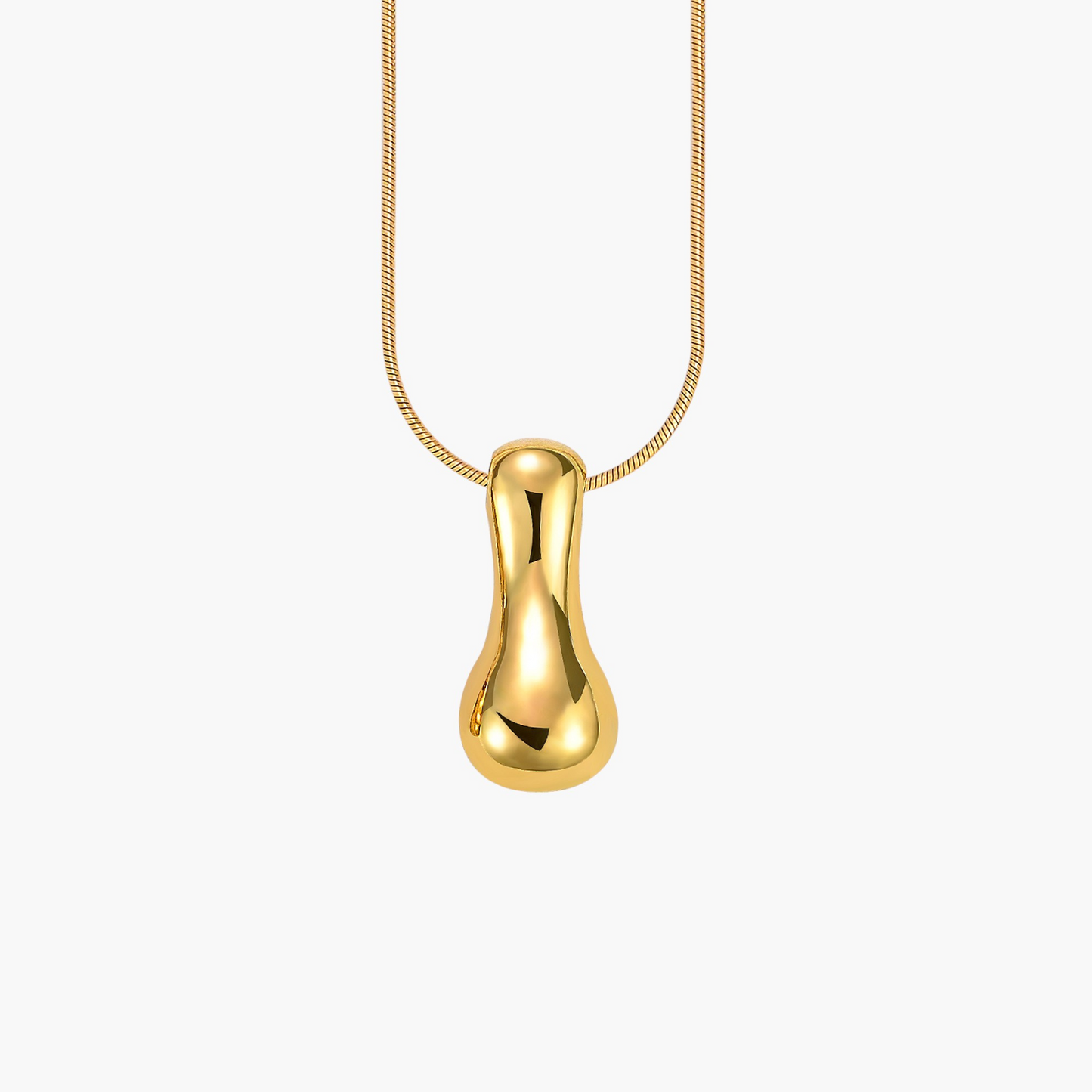 Golden Glow Bubble Letter Initial Halskette
