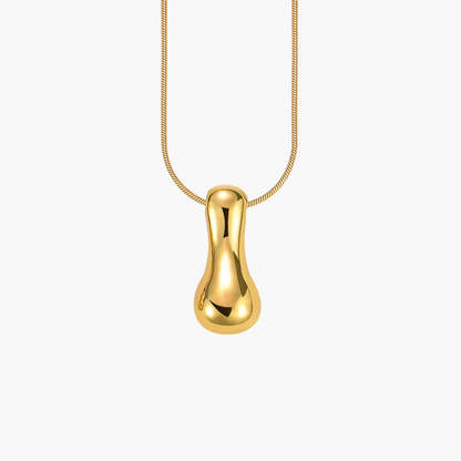 Golden Glow Bubble Letter Initial Halskette