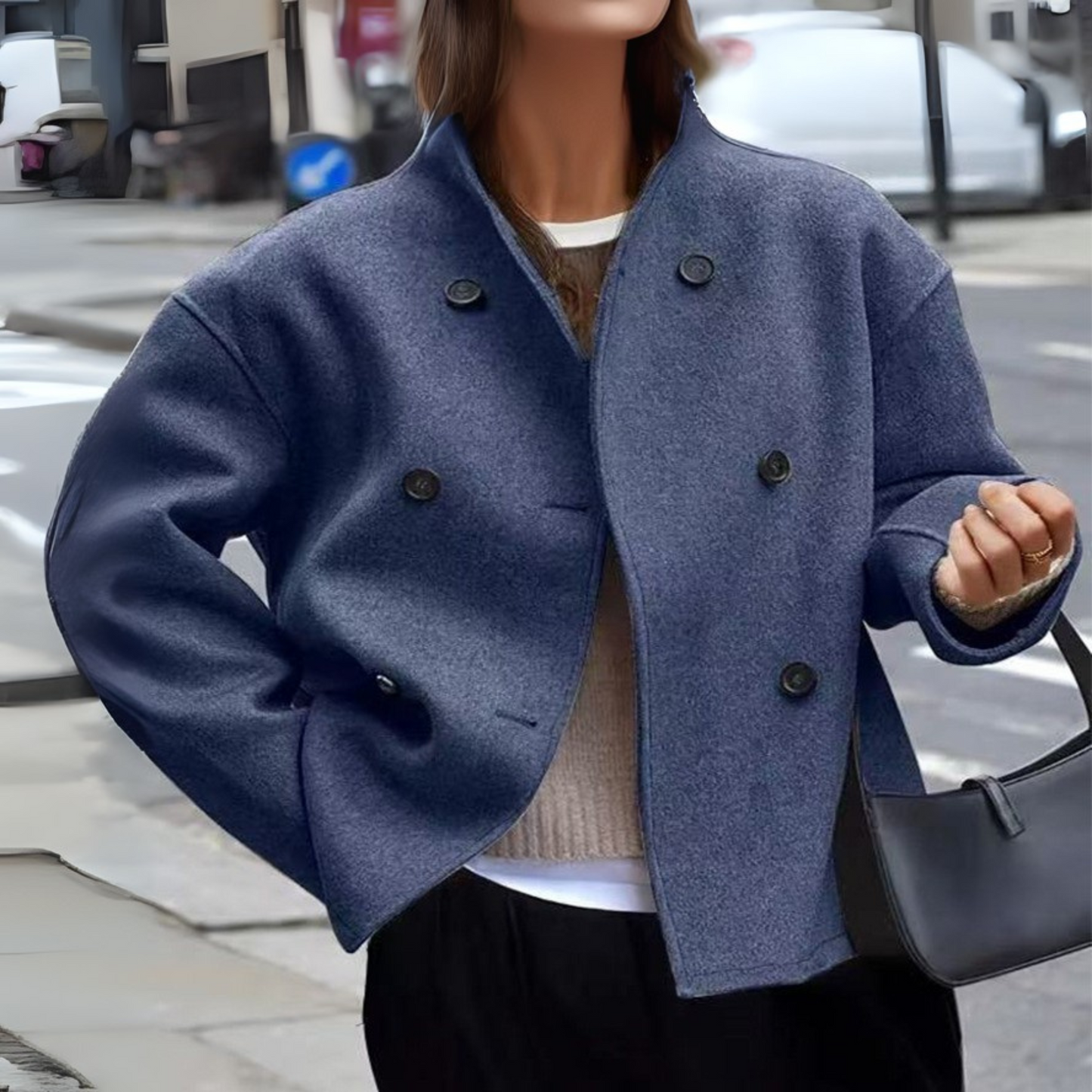 BINI™ - Cozy Long Sleeve Stand Collar Mantel