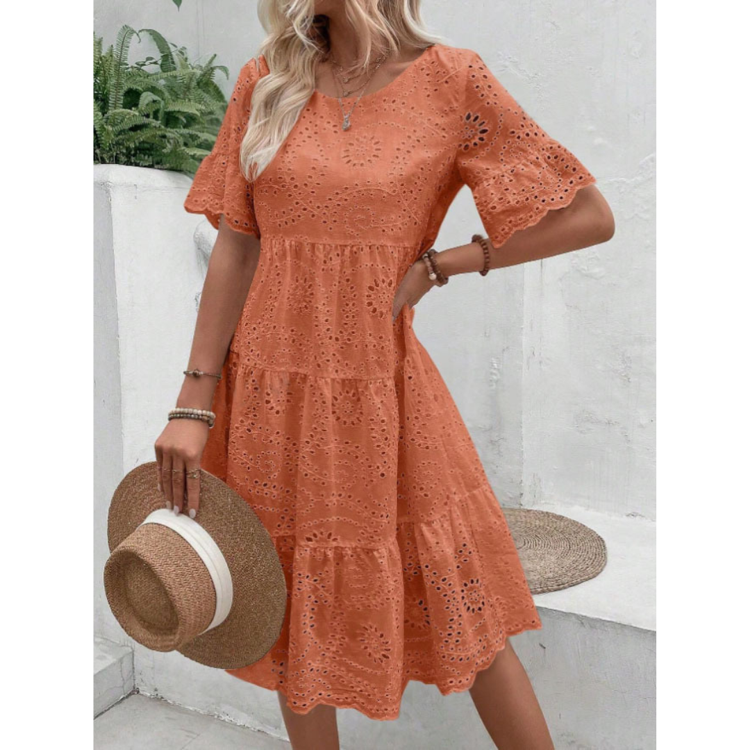 RAEMI™ – Elegant Round Neck Boho Summer Kleid
