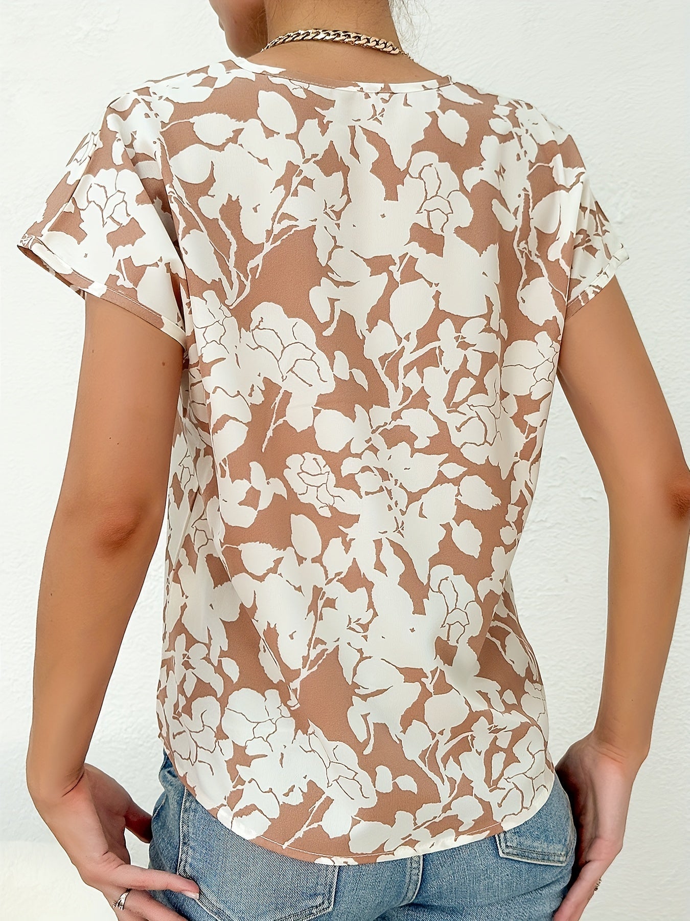 Ariel - Floral Print Summer Top for Damen