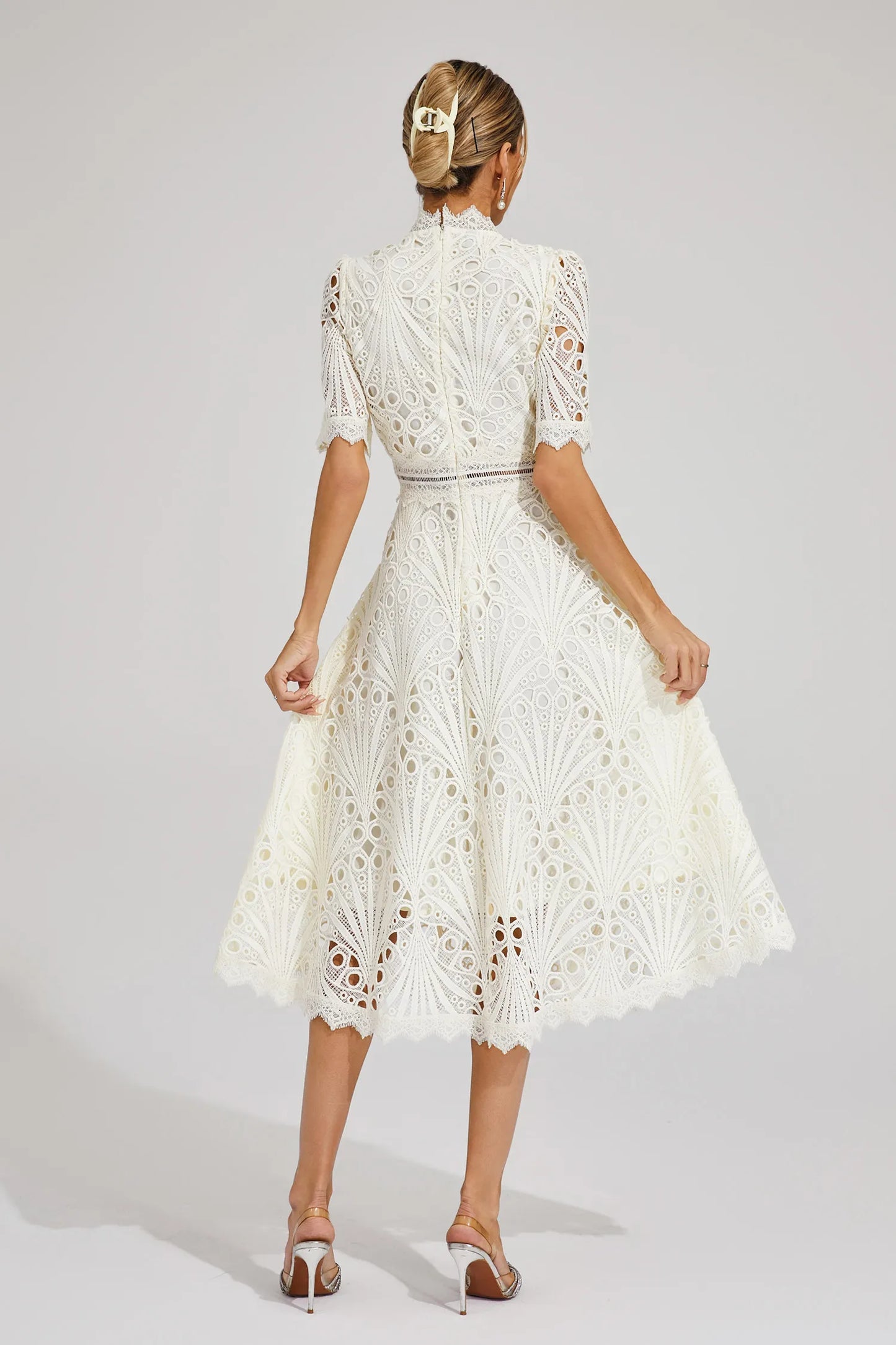 Lexi | Elegant Lace Midikleid for Damen
