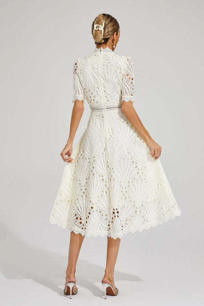 Lexi | Elegant Lace Midikleid for Damen