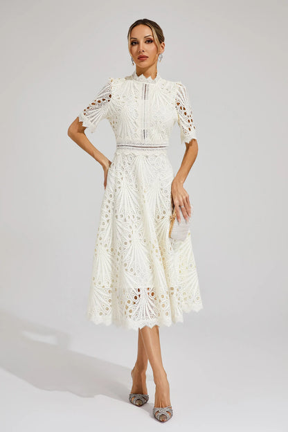 Lexi | Elegant Lace Midikleid for Damen