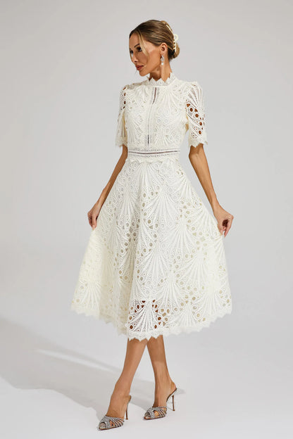 Lexi | Elegant Lace Midikleid for Damen