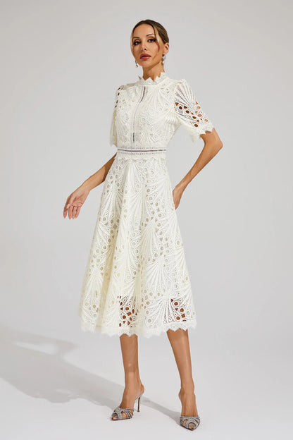 Lexi | Elegant Lace Midikleid for Damen