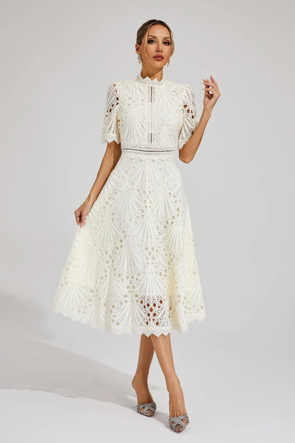 Lexi | Elegant Lace Midikleid for Damen