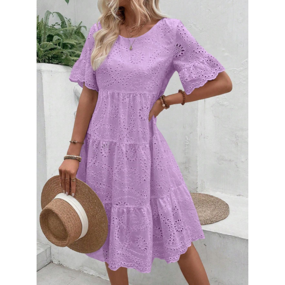 RAEMI™ – Elegant Round Neck Boho Summer Kleid