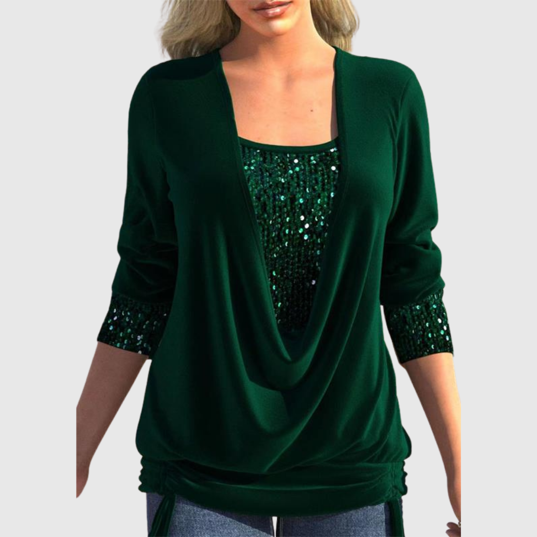 Odeline | Modern Sequin Layer Bluse