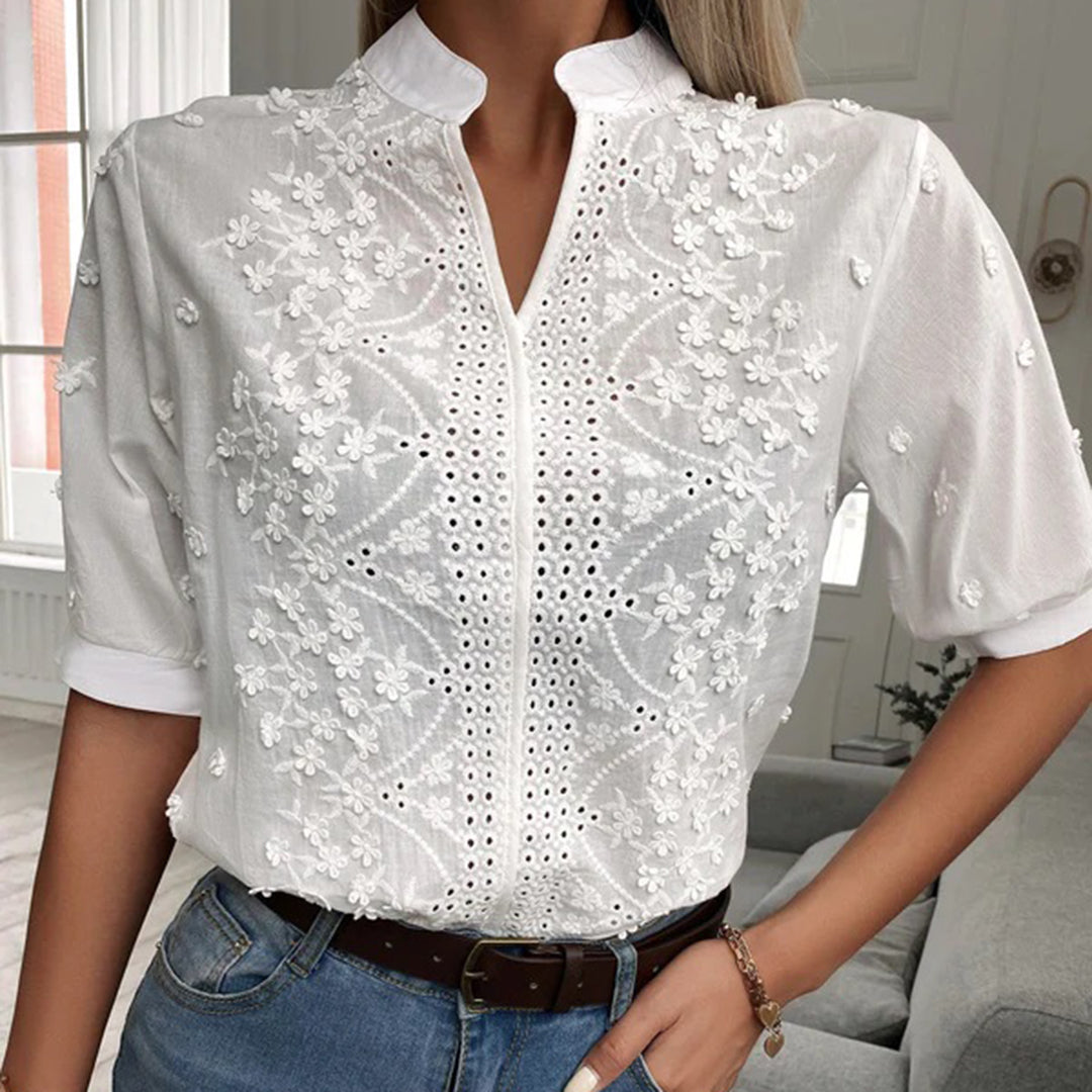 Charlotte - Lace Bluse Elegant Long Sleeve Damen’s Top