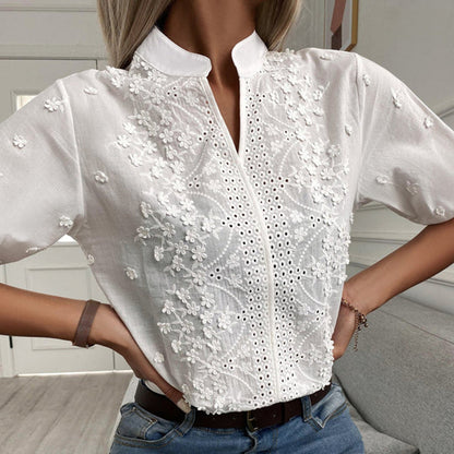 Charlotte - Lace Bluse Elegant Long Sleeve Damen’s Top