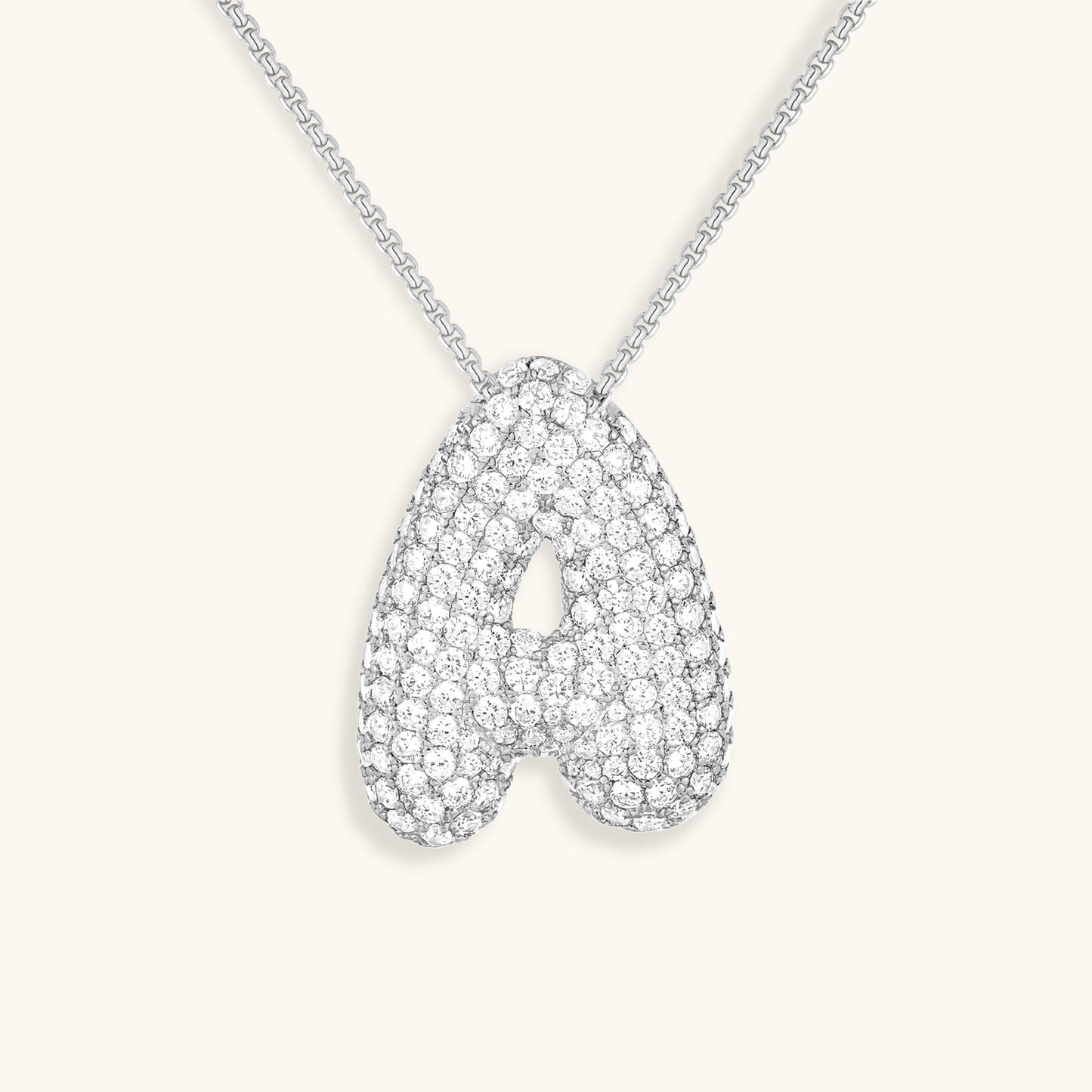 Aven Initial Diamant Halskette