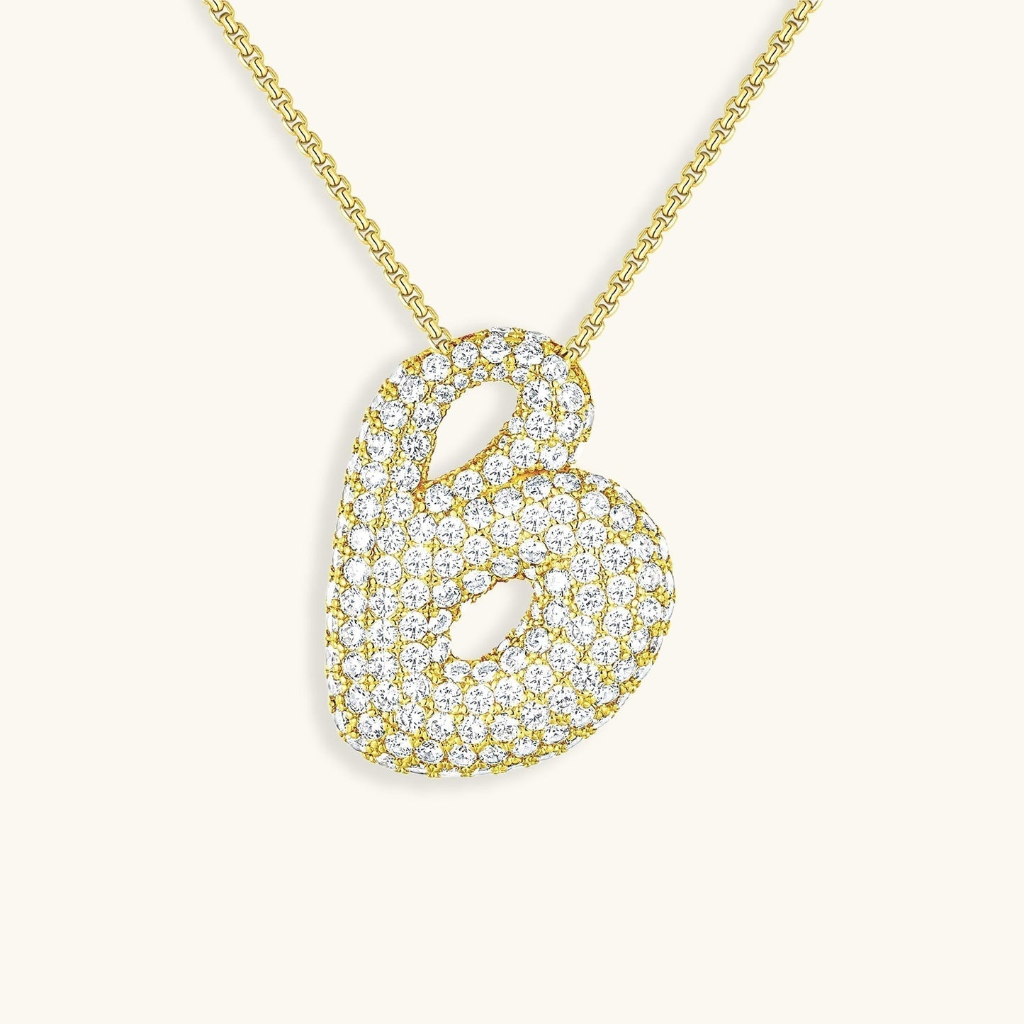 Aven Initial Diamant Halskette