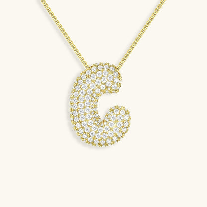 Aven Initial Diamant Halskette