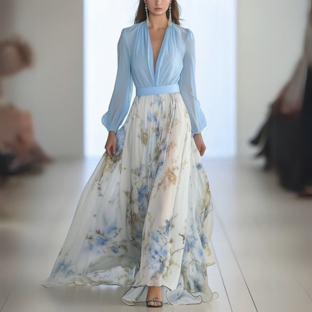 Rita | Elegant Floral Maxi Kleid
