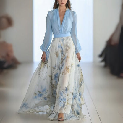 Rita | Elegant Floral Maxi Kleid