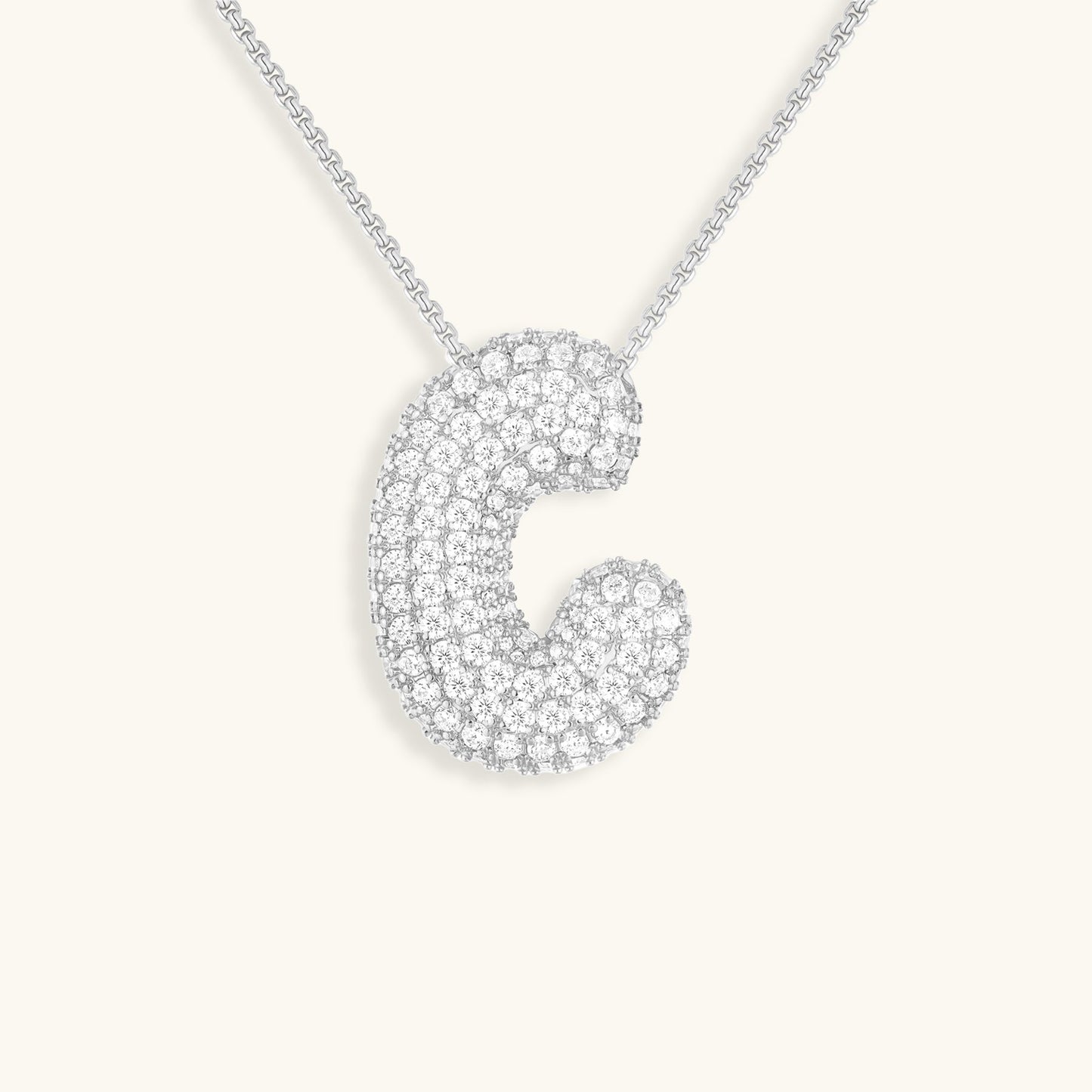 Aven Initial Diamant Halskette
