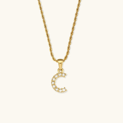 Elaria Letter Initial Diamant Halskette