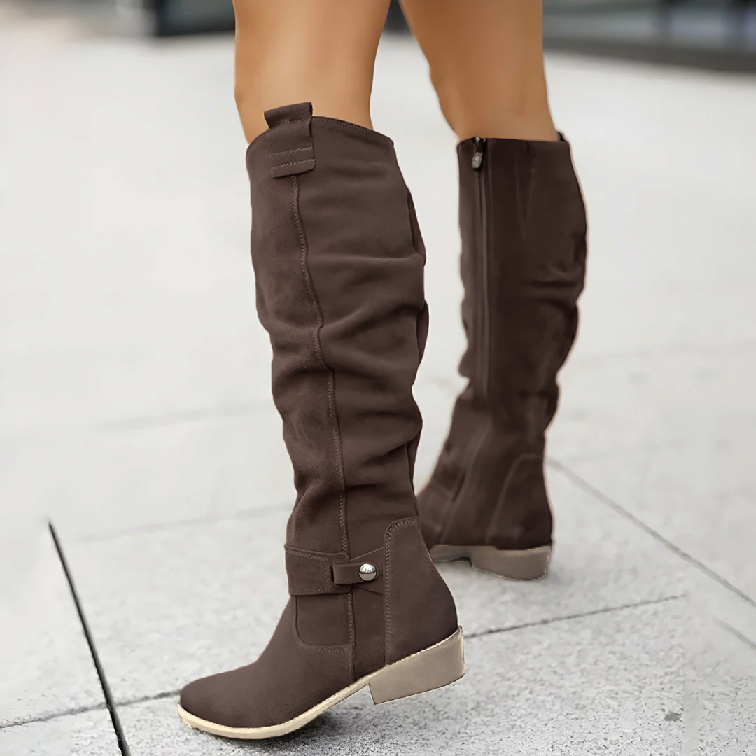 Sadie - Suede Kniestiefel