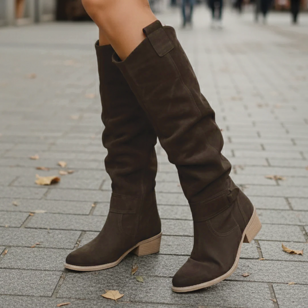 Sadie - Suede Kniestiefel