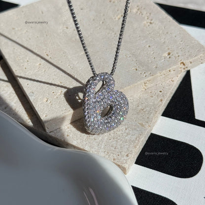 Aven Initial Diamant Halskette