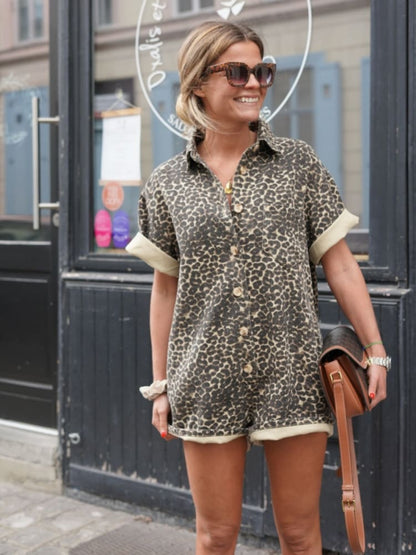 Tracy | Trendy Mini Cheetah Printed Romper for Casual Chic
