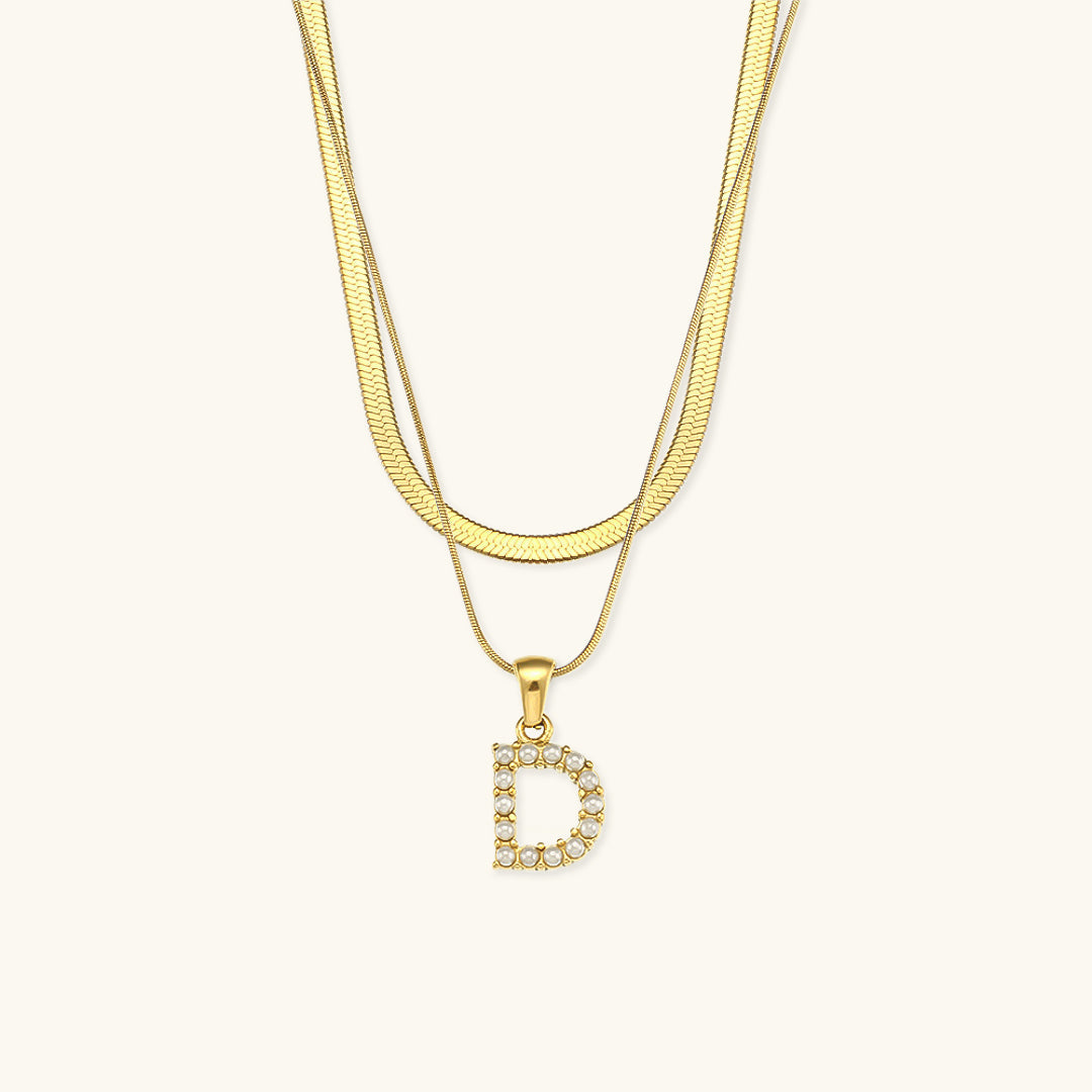 Lune gelaagde goldene Initialenkette