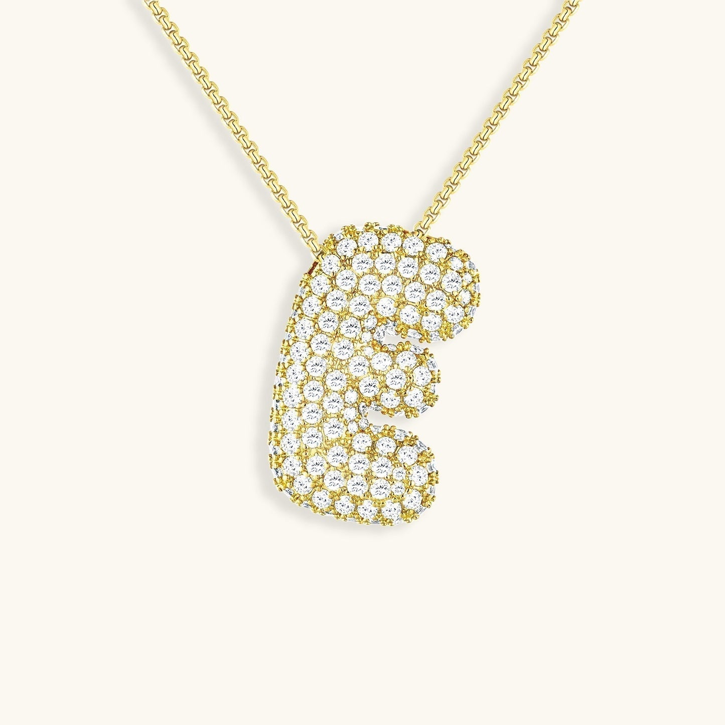 Aven Initial Diamant Halskette