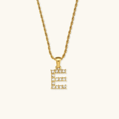 Elaria Letter Initial Diamant Halskette